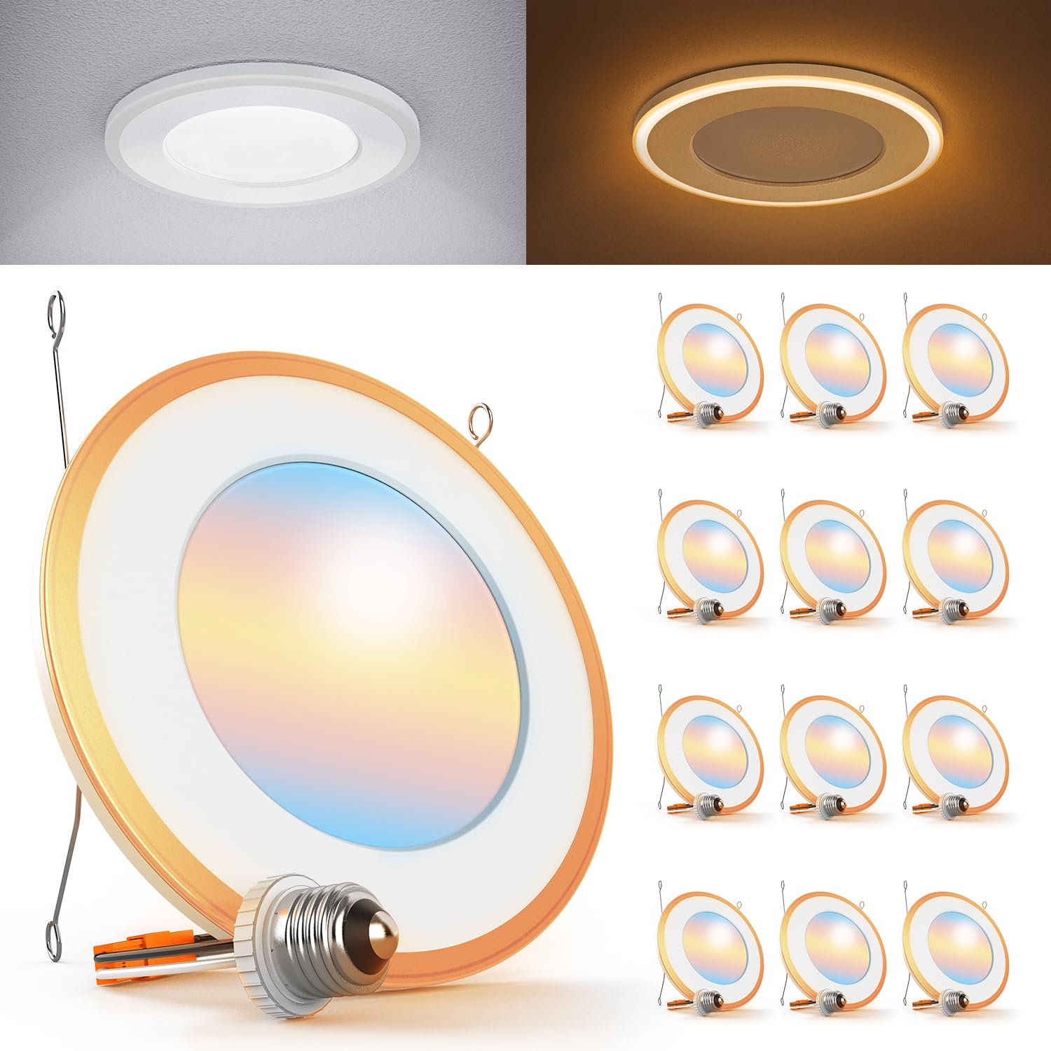 Sunco Lighting 6-inch can light install ready, easy retrofit for kitchens and living spaces