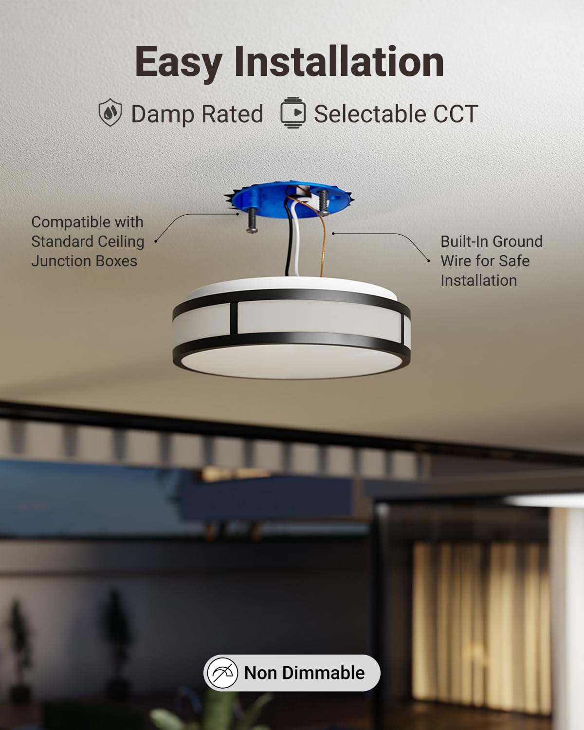 Sunco Lighting 1500 lumens high-output ceiling light