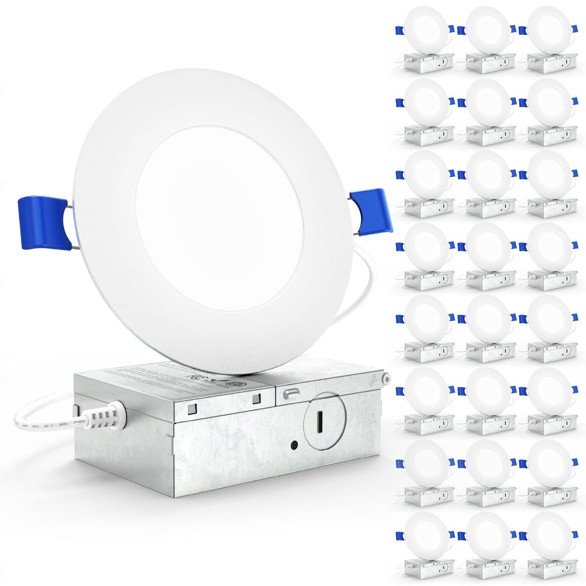 Sunco Lighting 24-pack 4-inch ultra-thin downlight with junction box for fast install