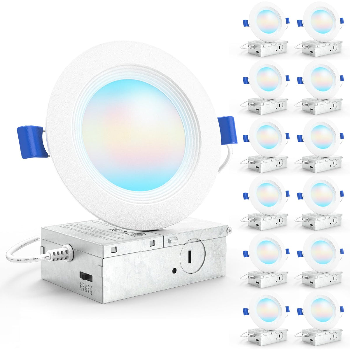 Sunco Lighting 4-inch recessed downlight with junction box for easy retrofit