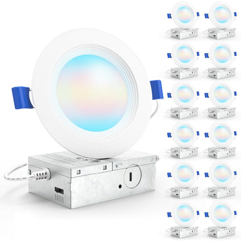 Sunco Lighting 4-inch recessed downlight with junction box for easy retrofit