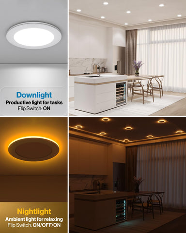 Sunco Lighting slim canless downlight with junction box enables quick ceiling installation.