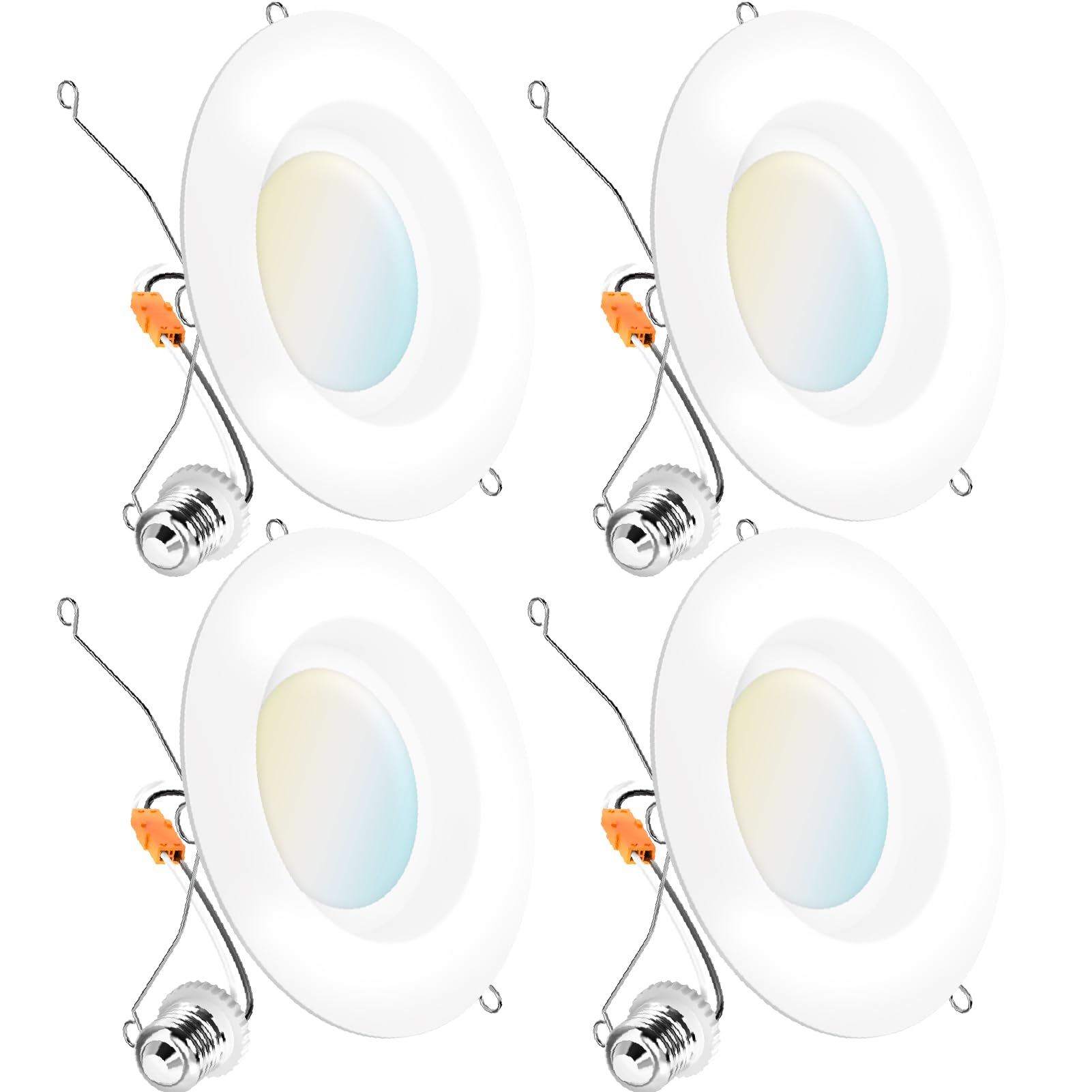 Sunco Lighting 6in LED can light with baffle trim for modern kitchen illumination.