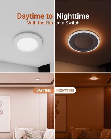 Sunco Lighting 6-inch LED downlight with dimmable control for mood settings.