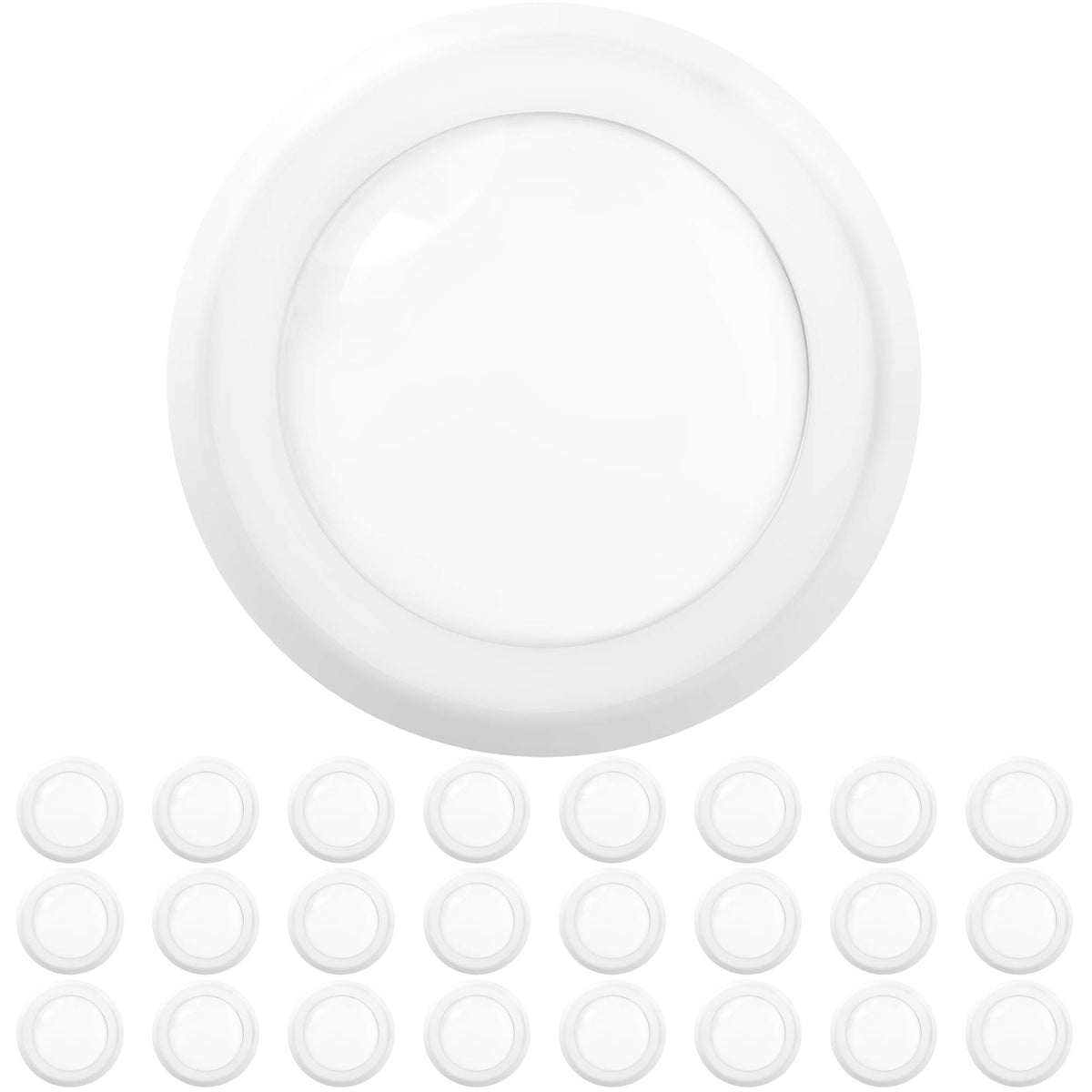 Sunco Lighting 6-inch LED disk downlight, damp-rated, ideal for kitchens and bathrooms.