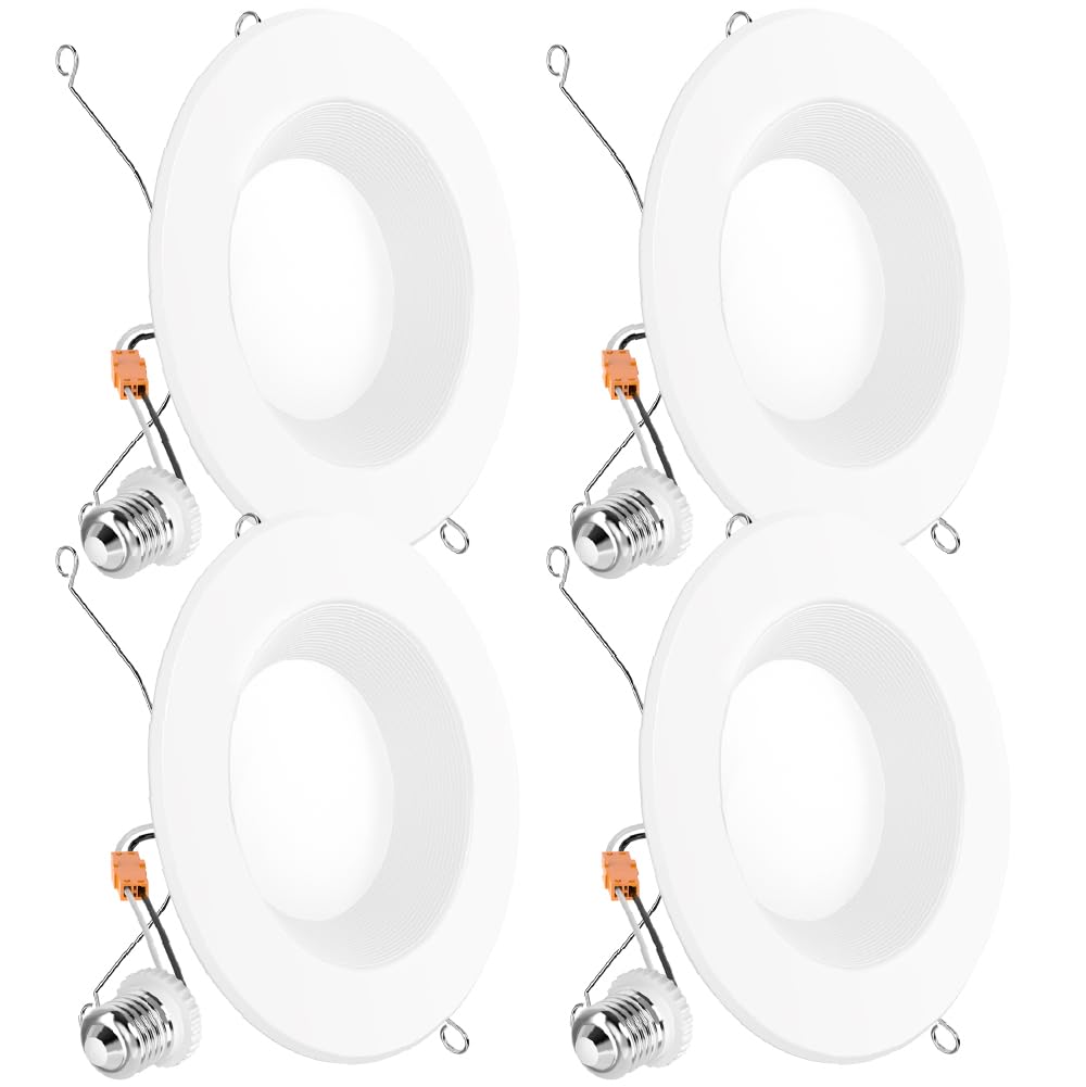Sunco Lighting 6-inch downlight with baffle trim glare-minimizing illumination.