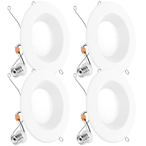 Sunco Lighting 6-inch downlight with baffle trim glare-minimizing illumination.
