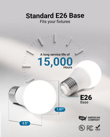 Sunco Lighting A15 LED fridge light with instant on brightness.