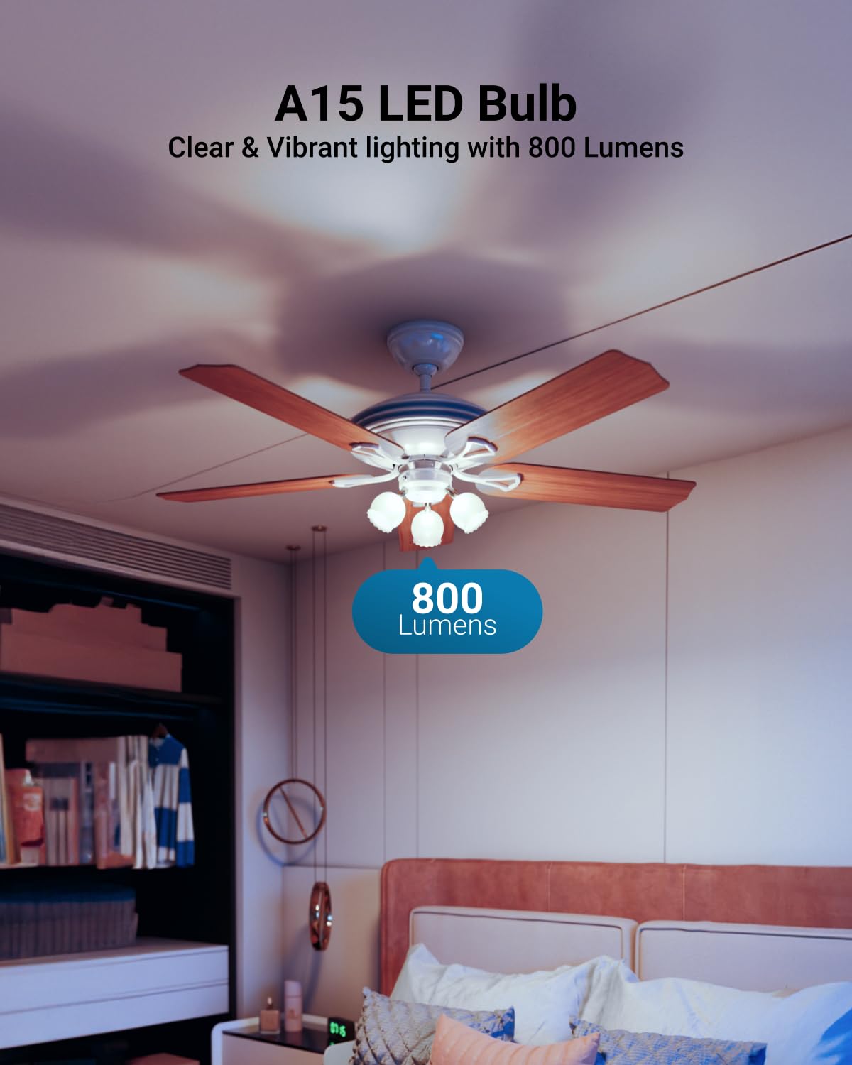 Sunco Lighting A15 LED living area light offering bright, energy-efficient output.