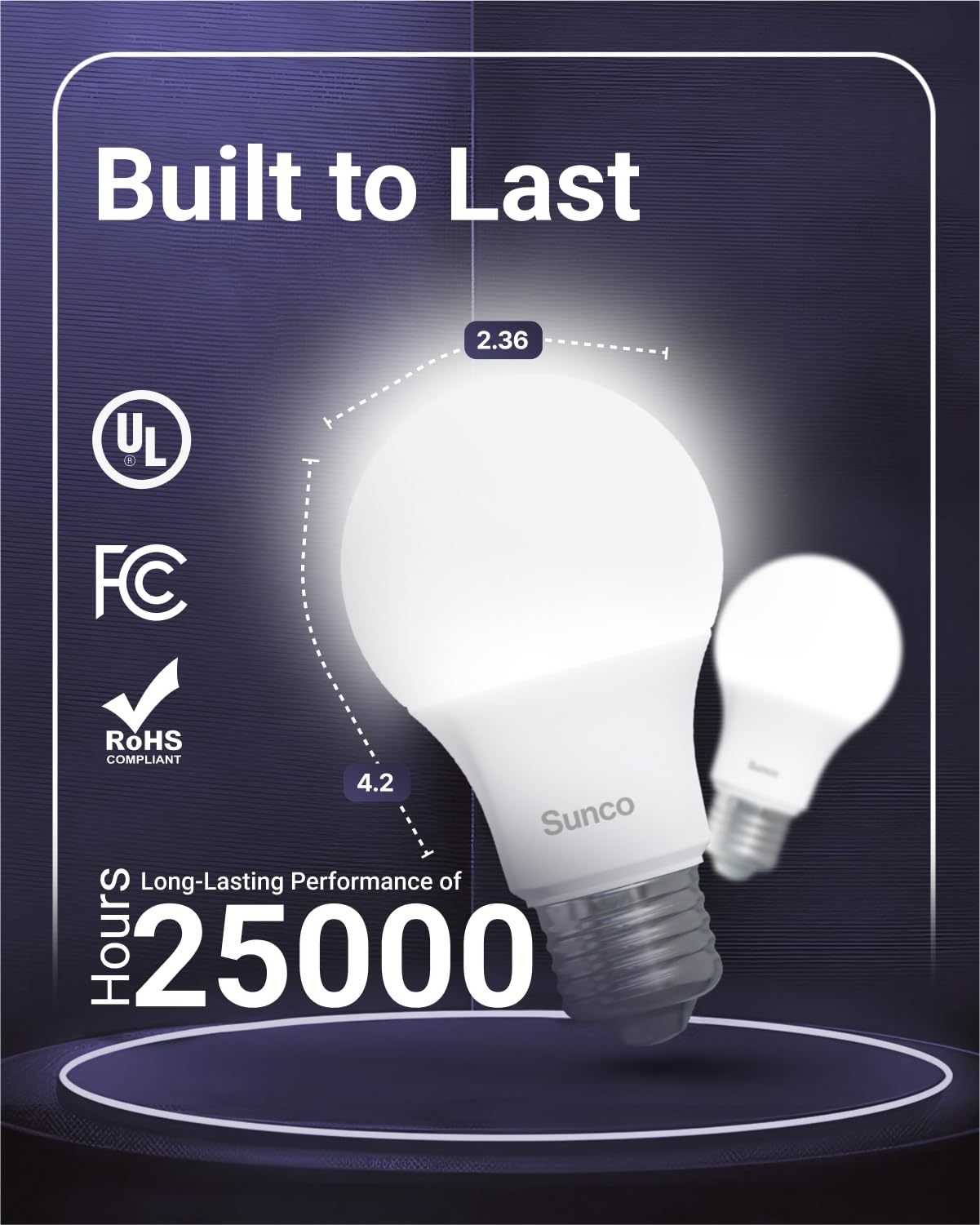 Sunco Lighting A19 dimmable LED bulb for versatile mood lighting