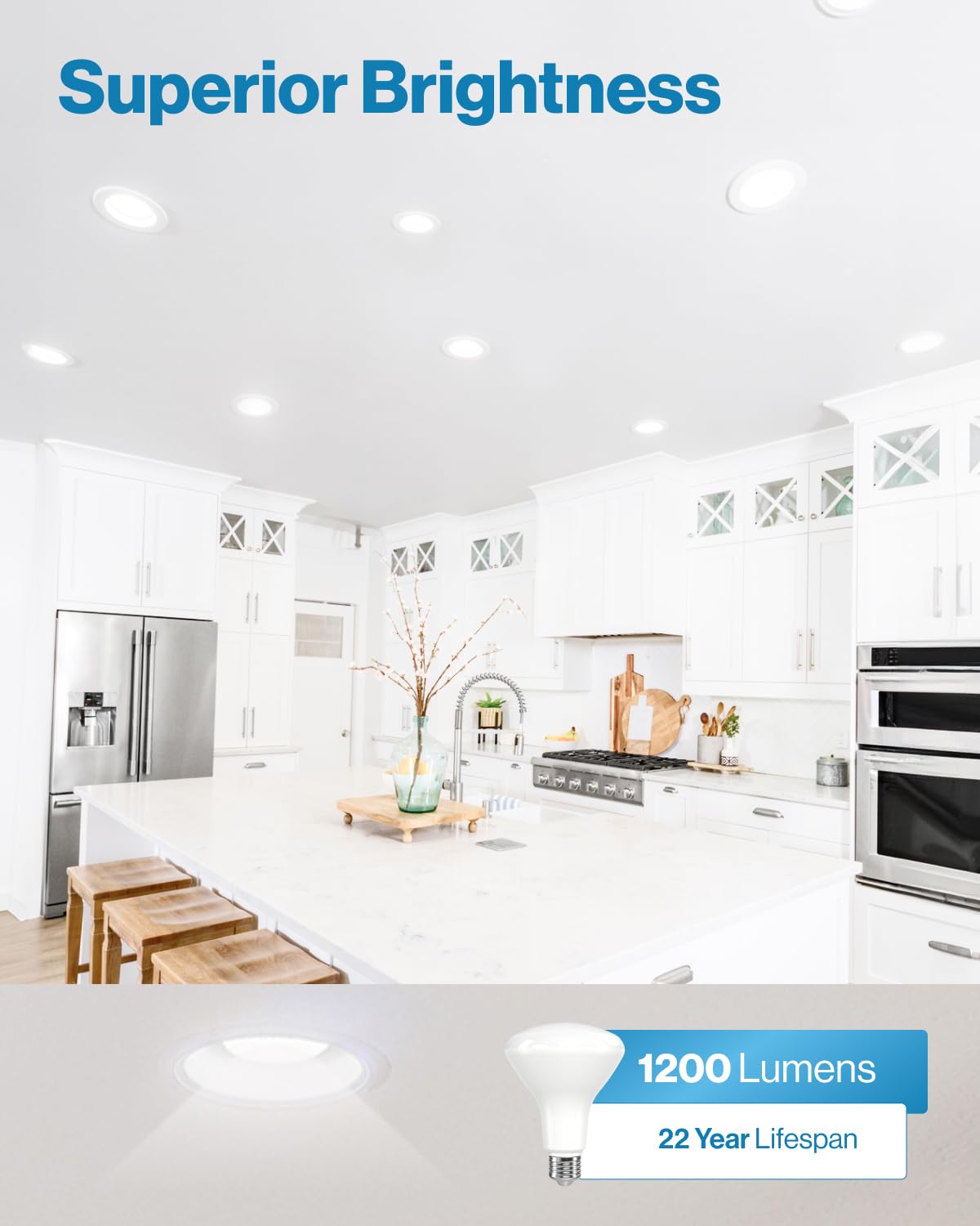 Sunco BR30 LED bulbs deliver 1200 lumens for bright, even light