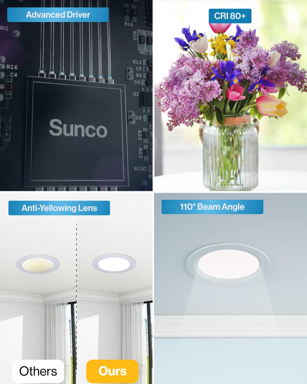 Sunco Lighting canless design simplifies ceiling installation