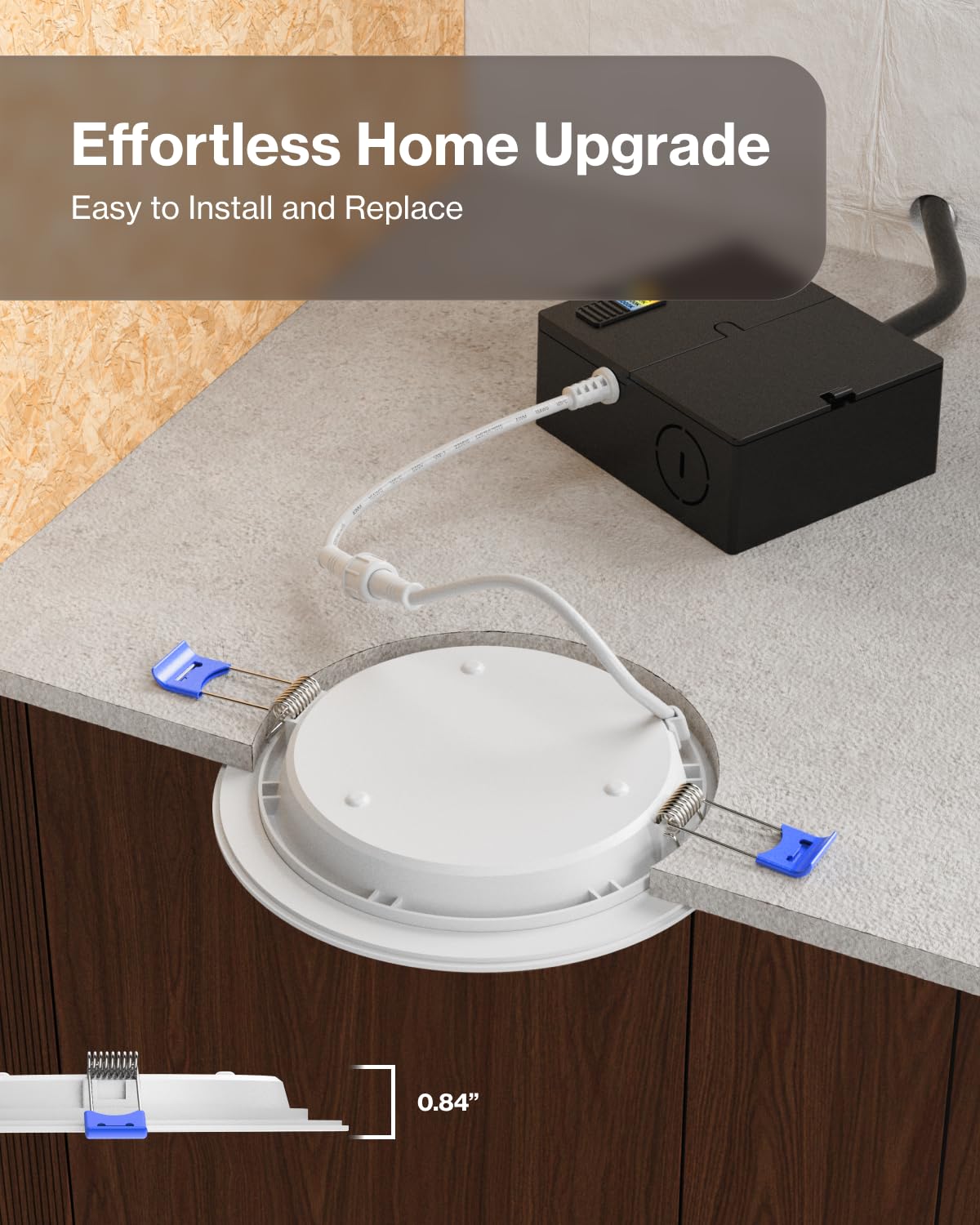 Sunco Lighting dimmable downlight enabling smooth brightness adjustment.