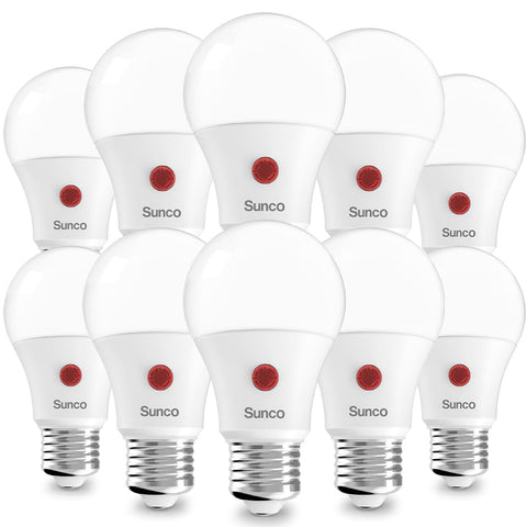 Sunco Lighting dusk-to-dawn A19 outdoor bulb delivering automatic exterior illumination