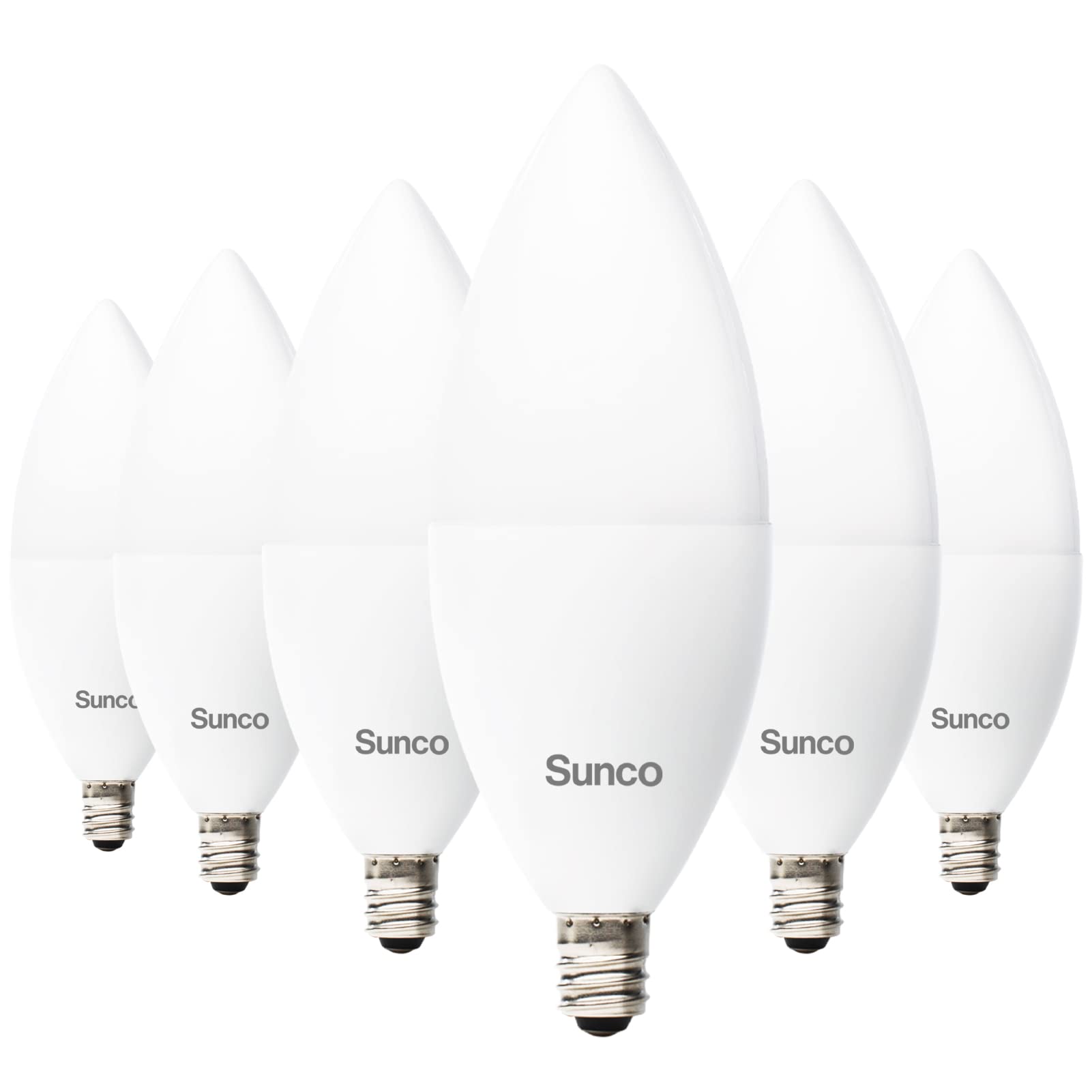 Sunco Lighting dusk-to-dawn B11 bulb for exterior sconces with automatic dusk sensing.