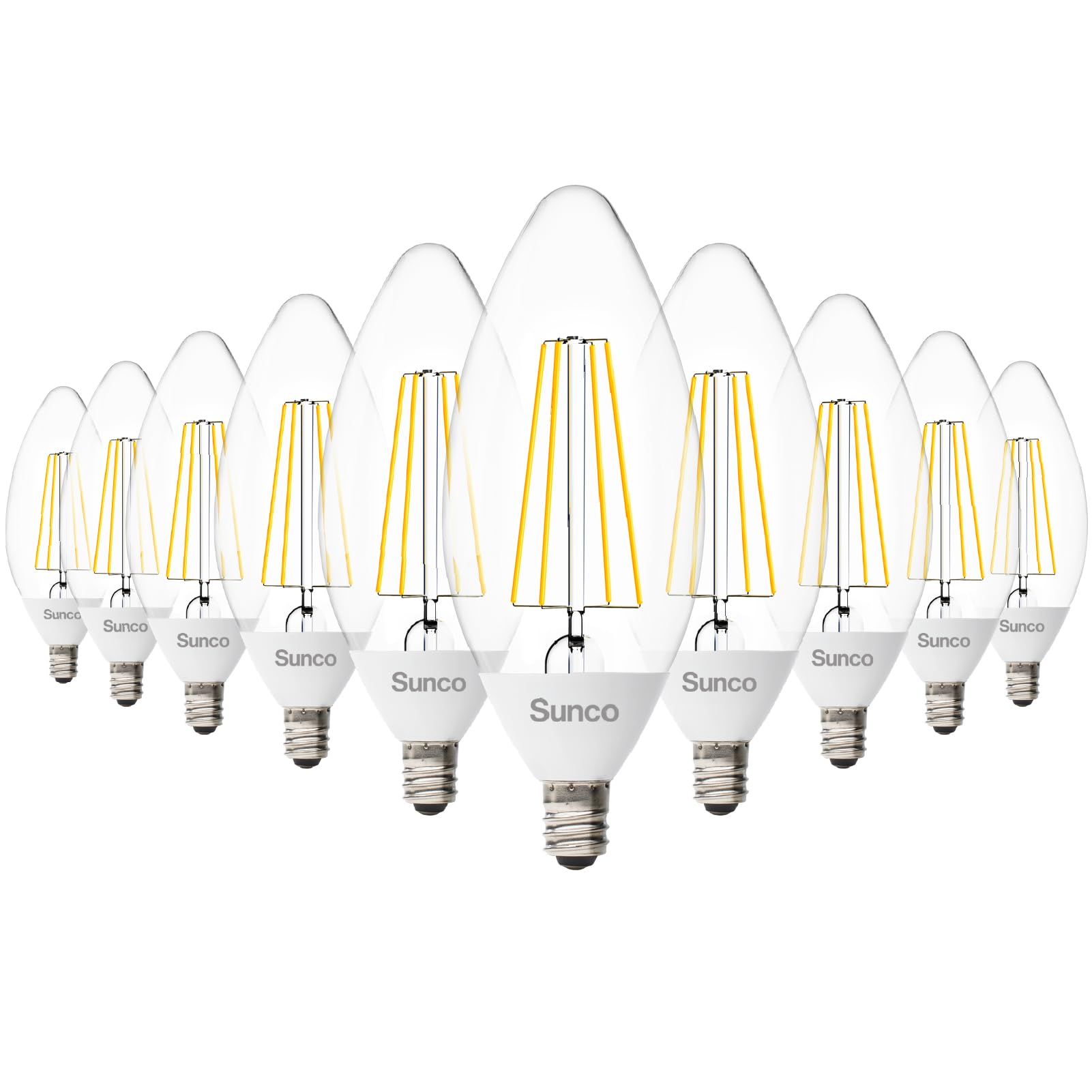 Sunco Lighting dusk-to-dawn B11 filament bulb lights your porch automatically for safe evenings.
