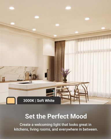 Sunco Lighting easy-install downlight with spring-loaded brackets fits most ceilings.