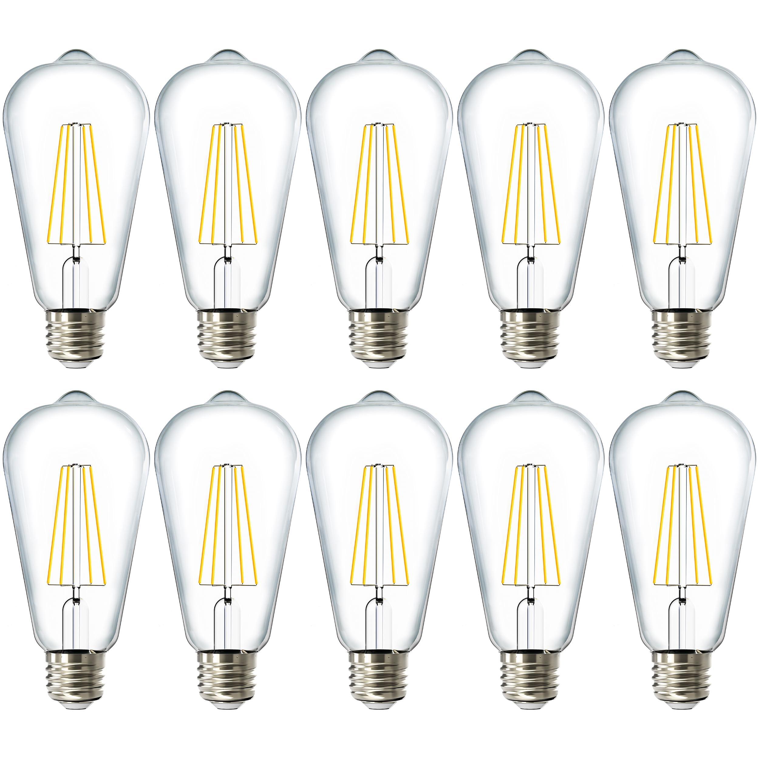 Sunco Lighting Edison bulb with clear filament for timeless ambience in living spaces.