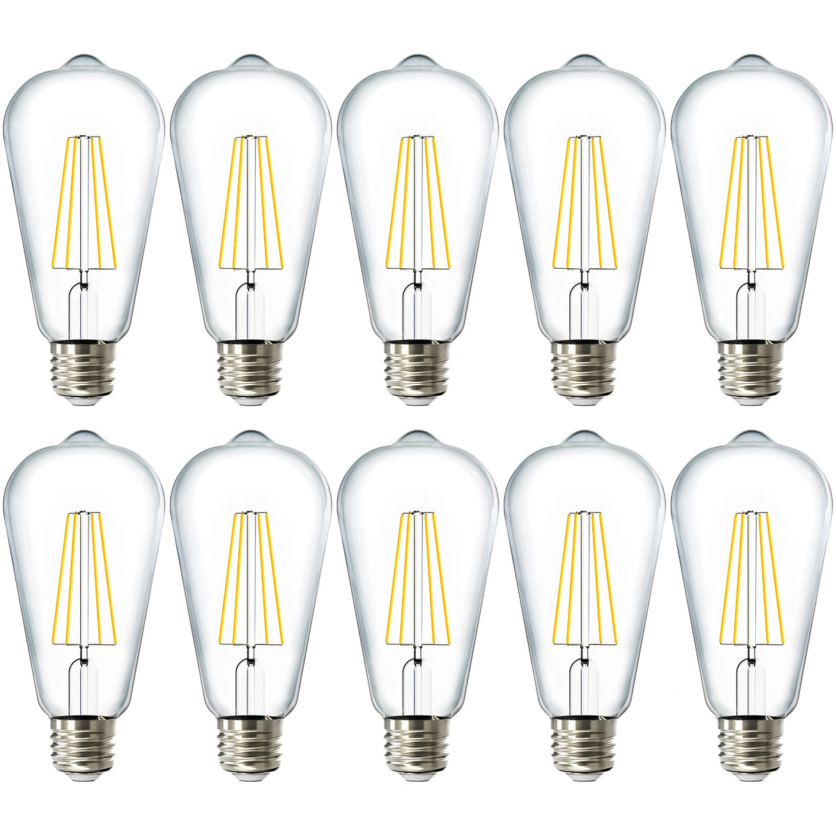 Sunco Lighting Edison bulb with clear filament for timeless ambience in living spaces.