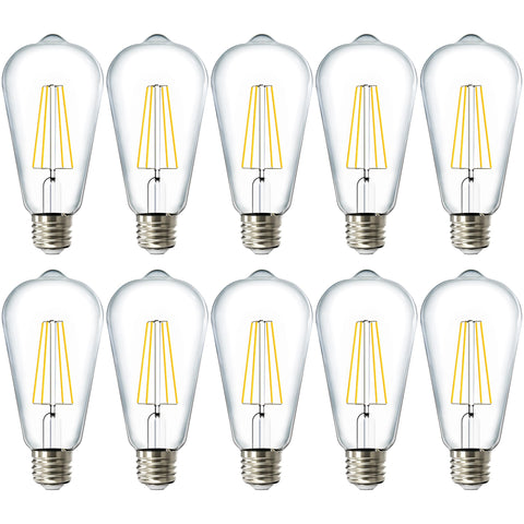 Sunco Lighting Edison bulb with clear filament for timeless ambience in living spaces.