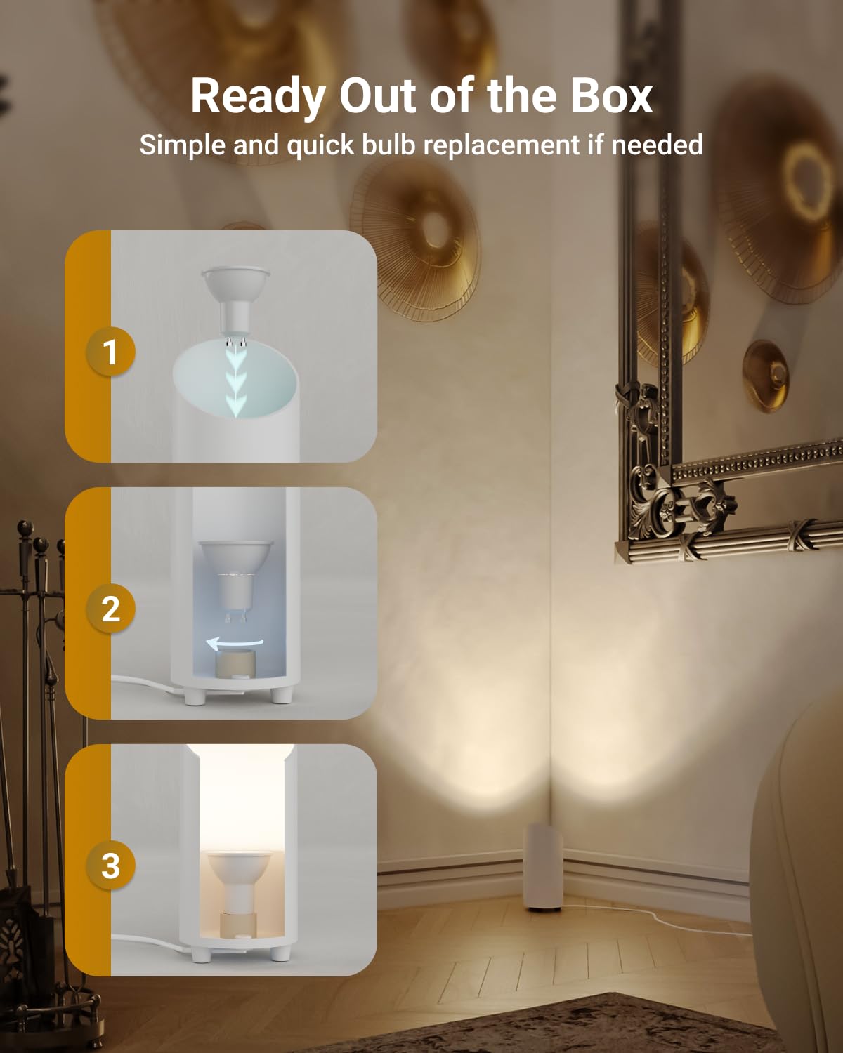 Sunco Lighting indoor accents uplight for ambience