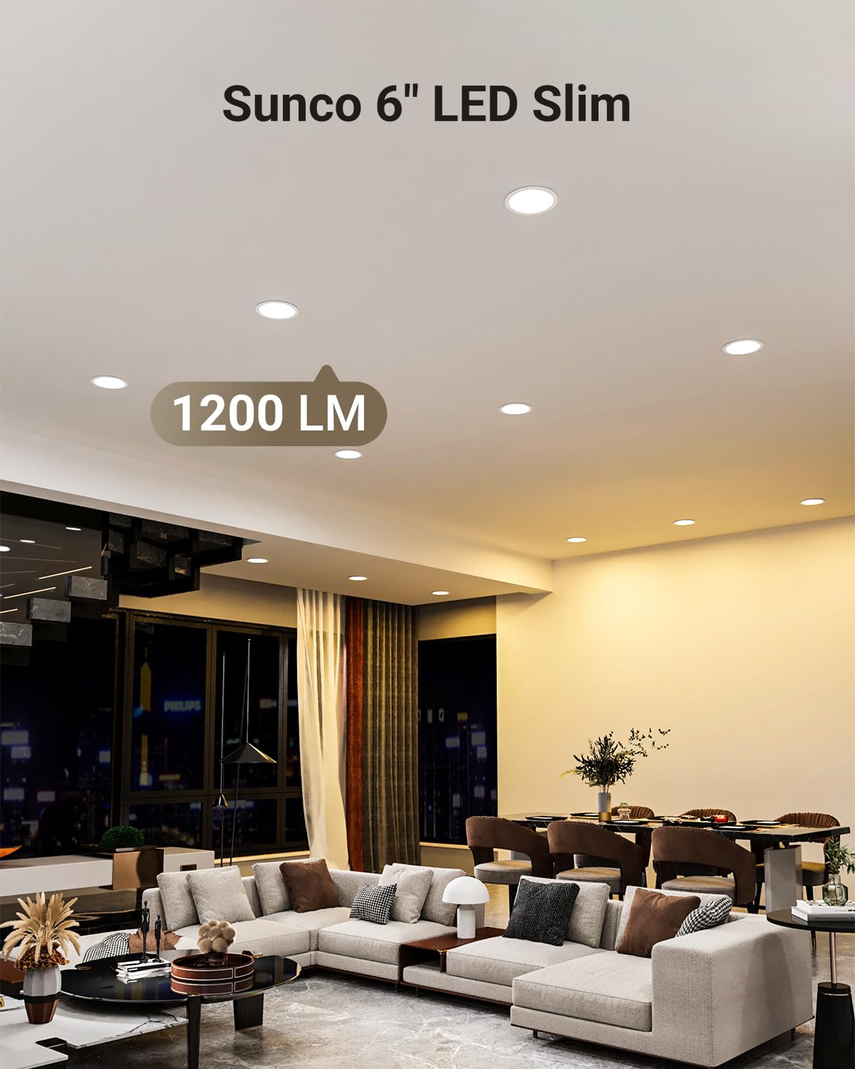 Sunco Lighting ic-rated slim recessed light for safe installation near insulation.