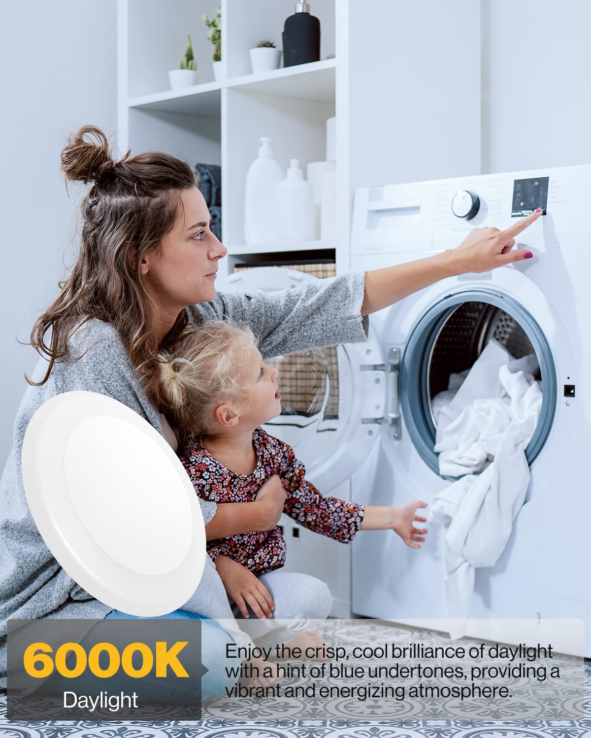 Sunco Lighting LED disk downlight installed in ceilings for quick, energy-saving renovations