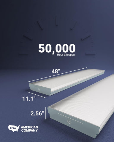 Linked Prisma lights with Sunco connectors extend coverage across workshops.
