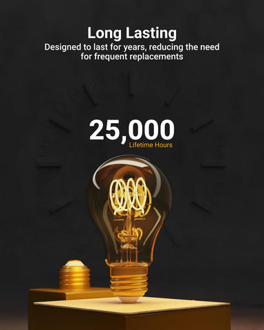 Warm ambiance in living room using Sunco Lighting vintage filament bulbs