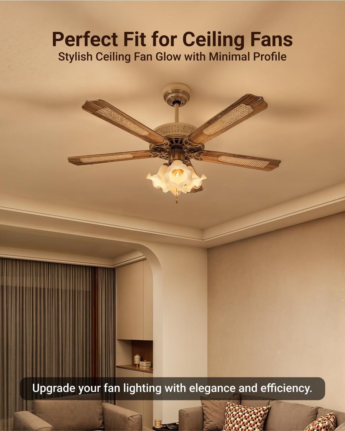 Sunco Lighting long-life LED bulb up to 15000 hours for fewer replacements.