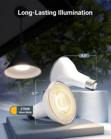 Sunco Lighting PAR30 Dusk-to-Dawn creates warm patio ambience automatically