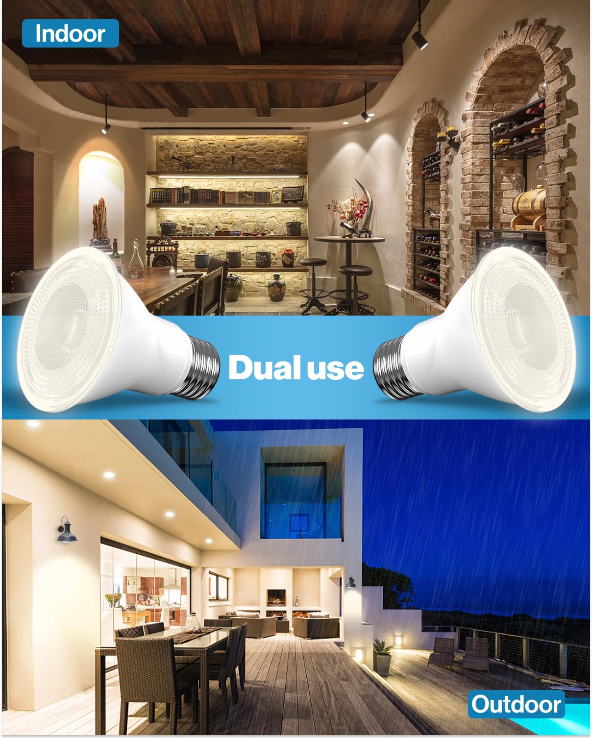 Sunco Lighting PAR30 waterproof design supports indoor and outdoor use.