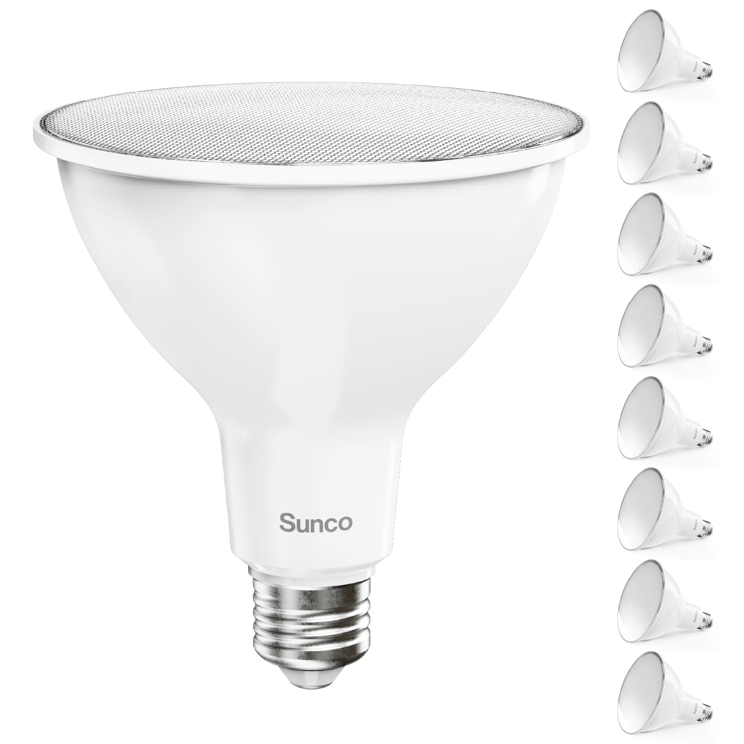 Sunco Lighting PAR38 LED flood light bulbs 8-pack for outdoor security lighting