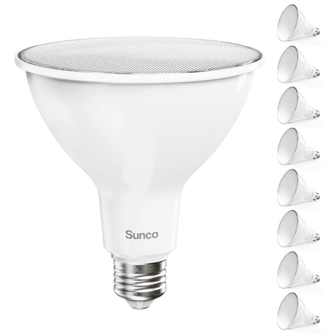 Sunco Lighting PAR38 LED flood light bulbs 8-pack for outdoor security lighting