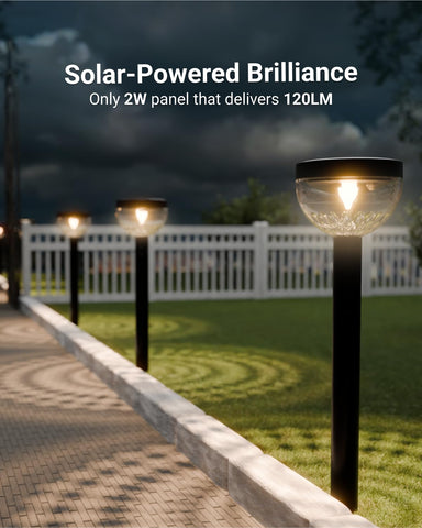 Sunco Lighting pathway lights at 4000K cool white for clear nighttime visibility