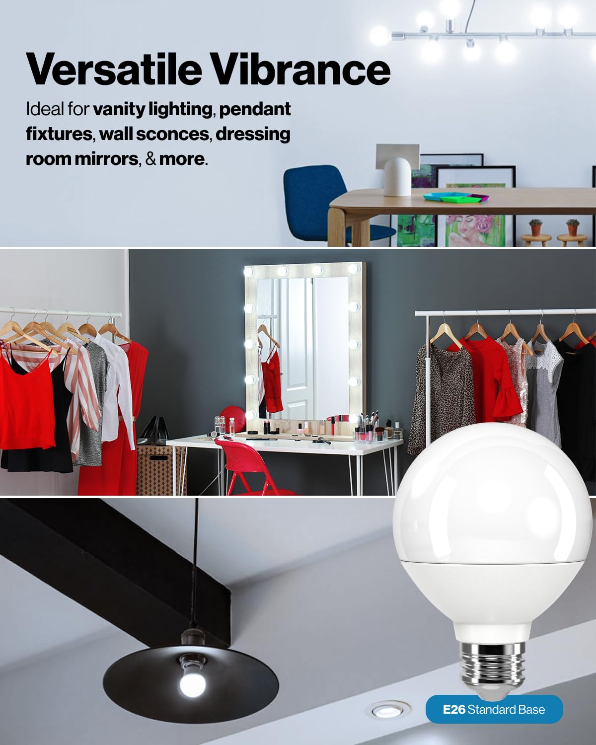 Sunco Lighting UL-certified G25 LED bulb with instant start and reliable performance