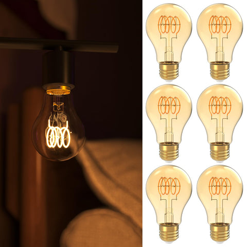 Sunco Lighting vintage Edison bulb in warm amber glow for cozy spaces