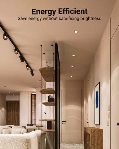 Sunco Lighting warm white 3000K glow enhances cozy kitchens and bedrooms.