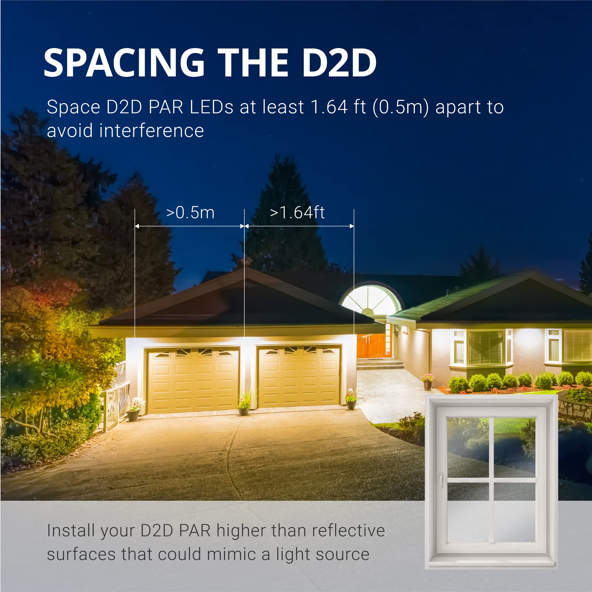 Sunco outdoor flood light installation with weatherproof design