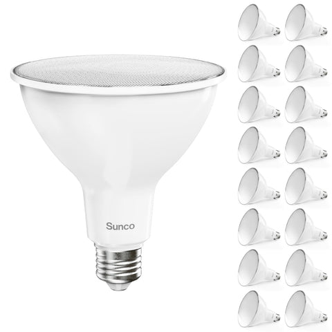 Sunco outdoor LED flood PAR38 spotlight for porch lighting and security.