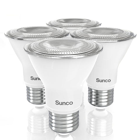 Sunco PAR20 LED bulbs ideal for outdoor flood lighting with reliable performance.