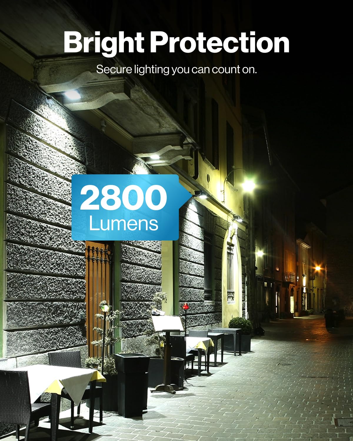 Sunco PAR38 LED flood bulb dimmable for mood and security lighting.