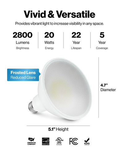Sunco PAR38 waterproof can light designed for 5 or 6 inch cans