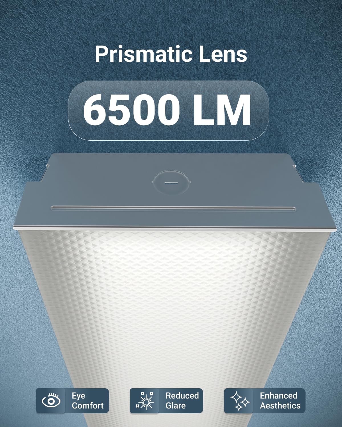 Sunco Prisma wraparound light front view for compact office installation