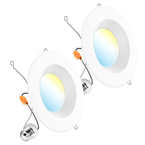 Sunco recessed 6in baffle-trim downlight with adjustable CCT for versatile lighting
