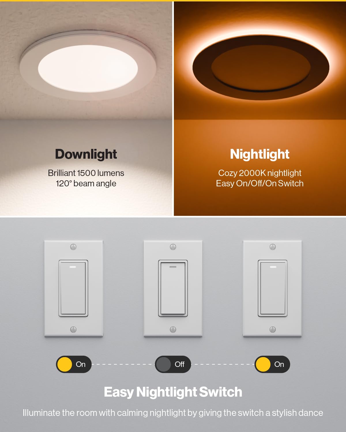 Sunco selectable CCT LED recessed light enables warm to cool ambience.