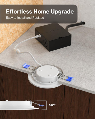 Sunco slim downlight with spring brackets enables quick installation