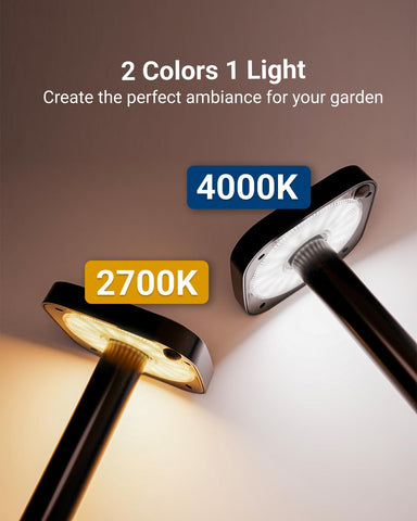 Sunco square solar pathway light displays 2700K and 4000K options via CCT control