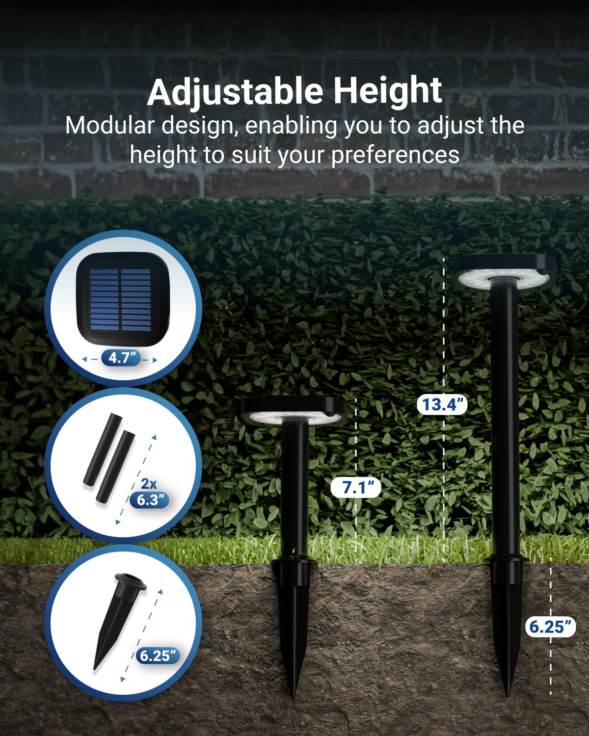Sunco square solar pathway light at dusk activates automatically for safe night lighting