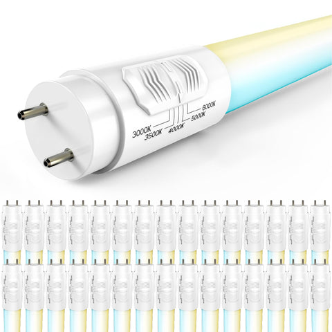 Sunco Lighting T8 LED bulbs 4ft front view delivers bright, energy-efficient garage lighting